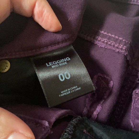 Express Motto Style Burgandy Skinny Jean Legging - Picture 5 of 6